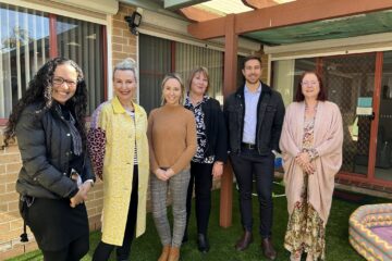 Catholic Care WSBM, Diocese of Parramatta and Department of Communities and Justice representatives at a Houses 2 Homes residence in Western Sydney.