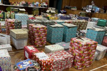 Around 400 Christmas hampers were donated this year to St Bernadette's Parish Christmas hamper drive. Image: Supplied