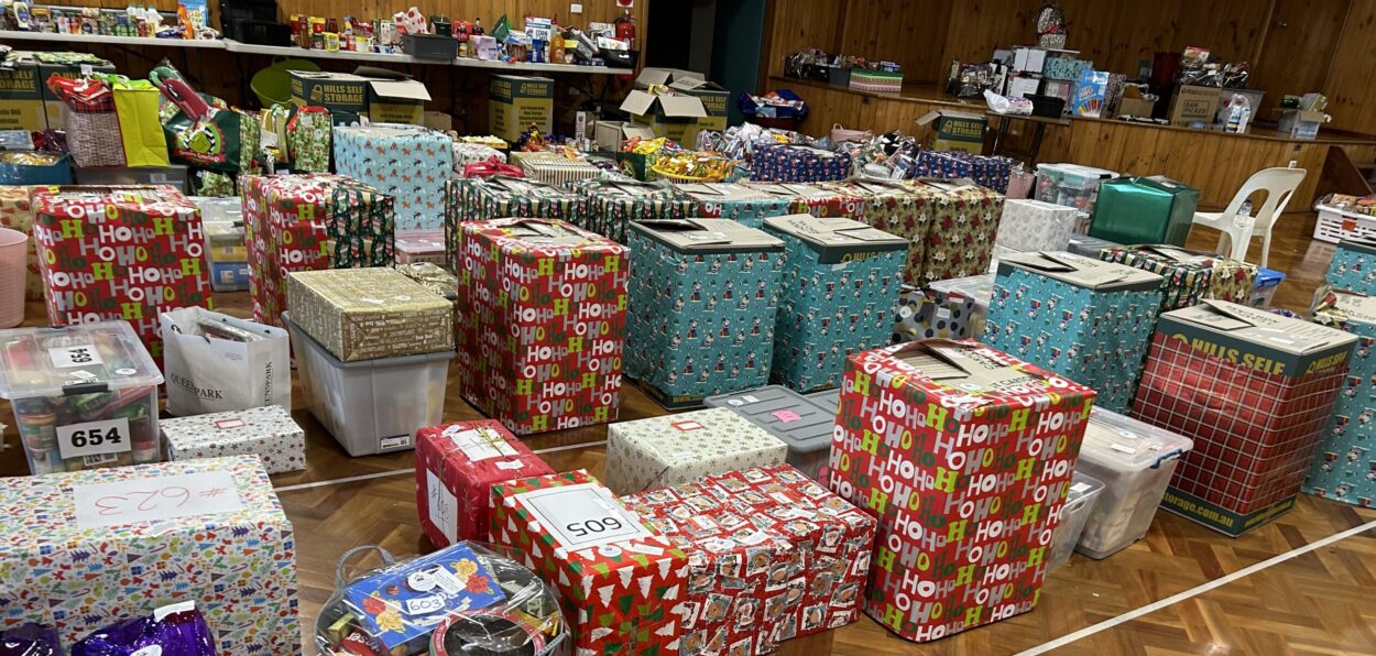 Around 400 Christmas hampers were donated this year to St Bernadette's Parish Christmas hamper drive. Image: Supplied