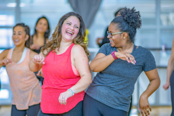 Women's dance fitness and health classes.