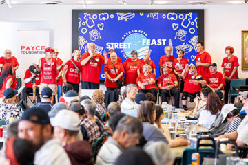 The Sydney Street Choir perform during the 2025 Parramatta Street Feast. Image: Alphonsus Fok/Diocese of Parramatta