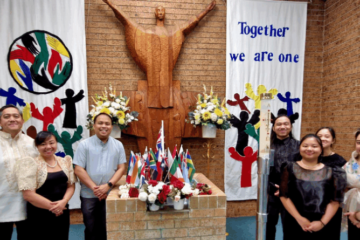 Parishioners of Holy Spirit Parish, St Clair-Erskine Park pictured with Fr Percival (middle left). Image: Supplied
